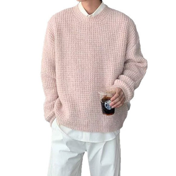 Men's chunky knit sweater with casual fit and round neck Mune Fashion