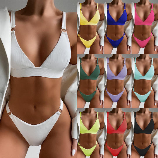 Women's Triangle Bikini with Fashionable Accents Mune Fashion