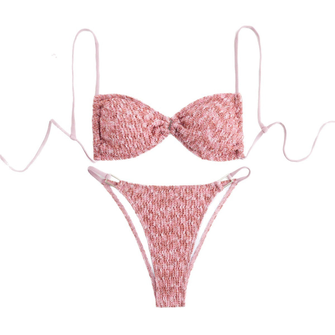 Women Comfortable Triangle Bikini with Sophisticated Details Mune Fashion