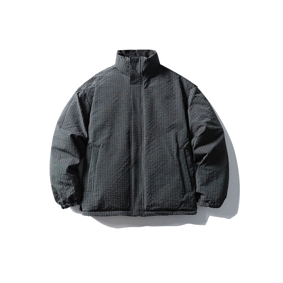 Men's Quilted Thermal Insulation Jacket with High Stand Collar Mune Fashion