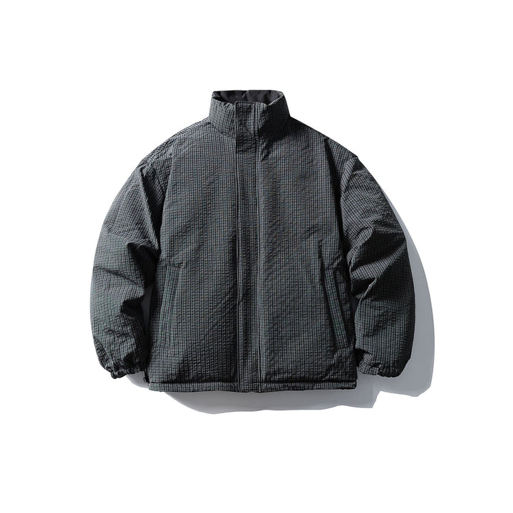 Men's Quilted Thermal Insulation Jacket with High Stand Collar Mune Fashion