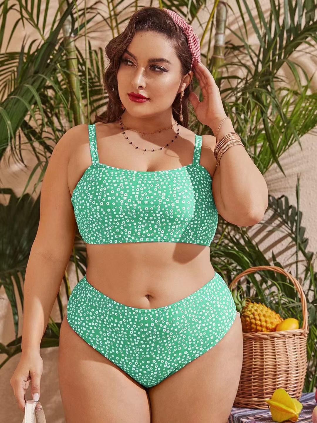Women High-Cut Bikini with Playful Polka Dot Design Mune Fashion
