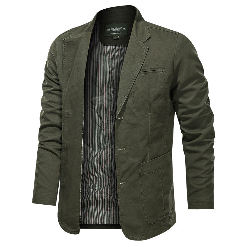 Men's lightweight cotton blazer jacket with striped lining Mune Fashion