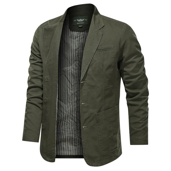 Men's lightweight cotton blazer jacket with striped lining Mune Fashion