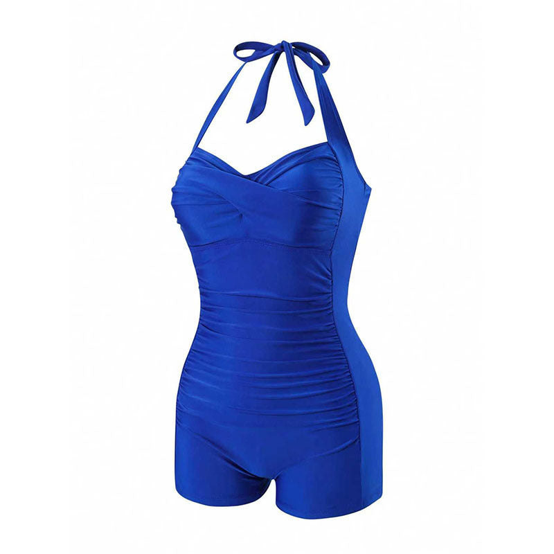 Women's One-Piece Swimsuit with Halterneck Design and Modern Fit Mune Fashion