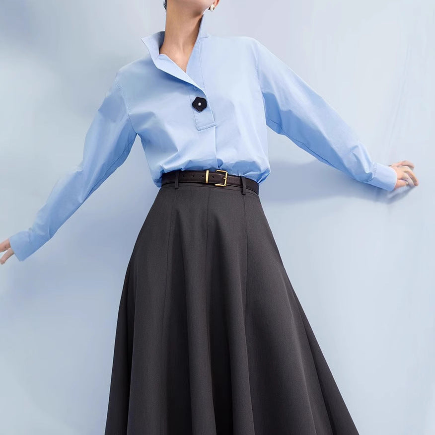 Women Elegant Maxi Skirt with Wide Cut Design Mune Fashion