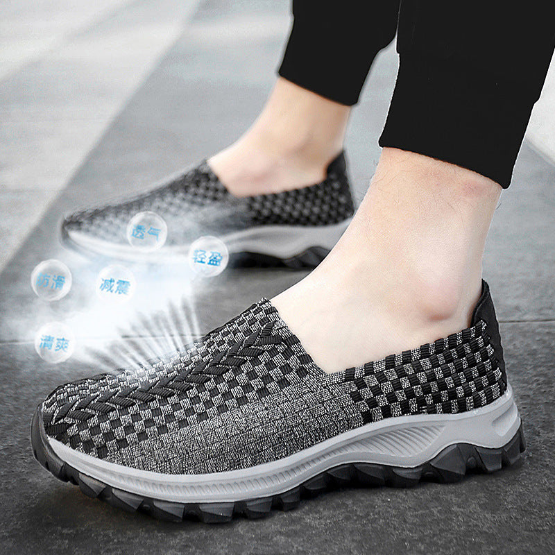 Unisex braided elastic slippers with lightweight cushioning sole Mune Fashion