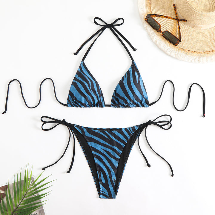 Women's Triangle Bikini with Adjustable Lacing Details Mune Fashion