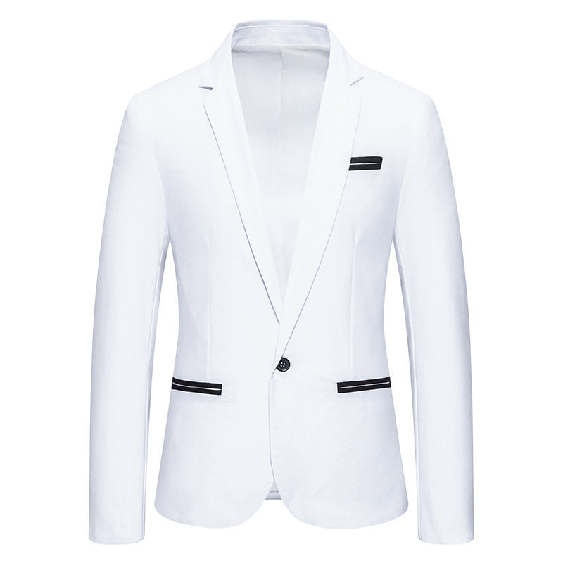 Men's Elegant Blazer with Contrasting Details Mune