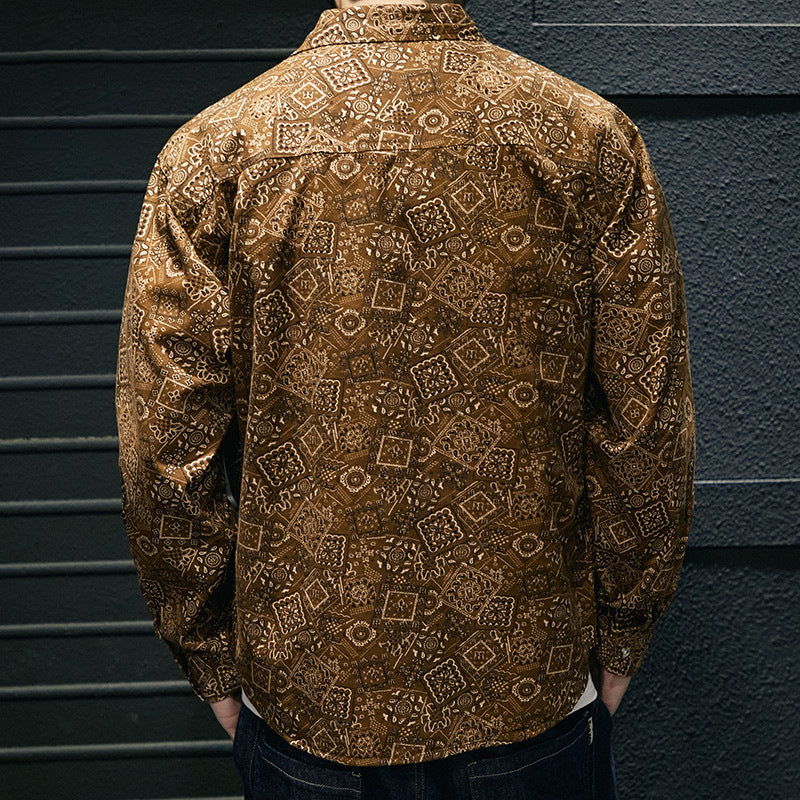 Men's Checked Shirt Jacket with Two Chest Pockets Mune Fashion