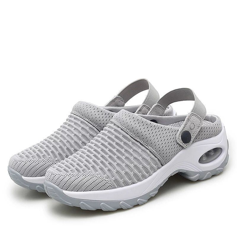 Women's Breathable Mesh Sports Clog with Adjustable Heel Strap and Air Cushion Mune Fashion
