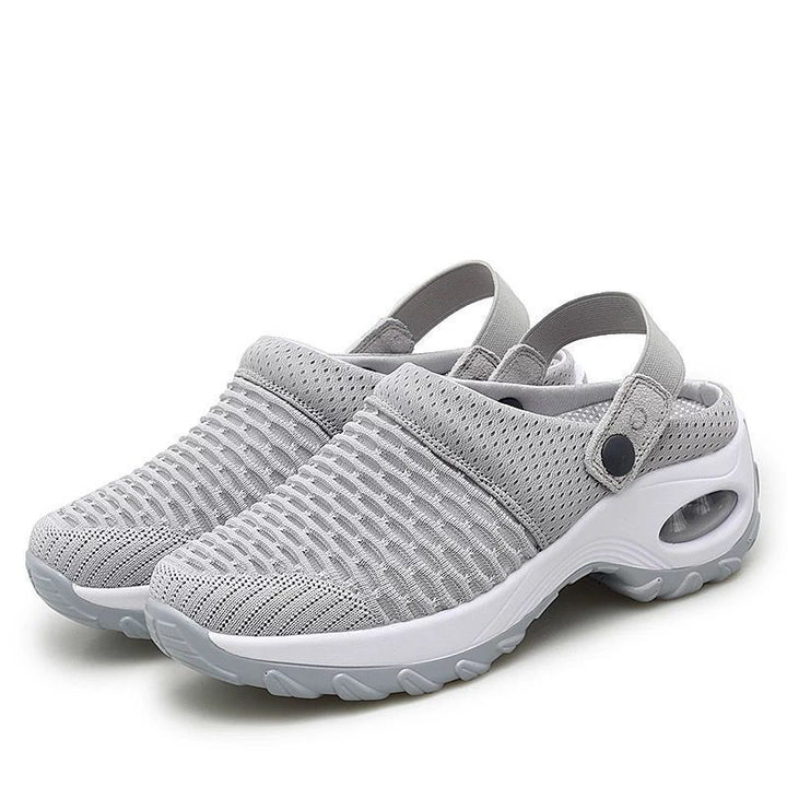 Women's Breathable Mesh Sports Clog with Adjustable Heel Strap and Air Cushion Mune Fashion