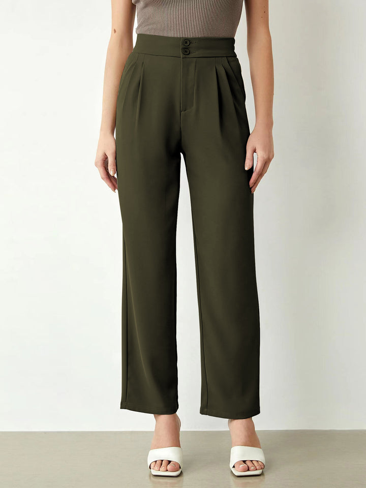 Women's Elegant and Airy Fabric Trousers Mune Fashion