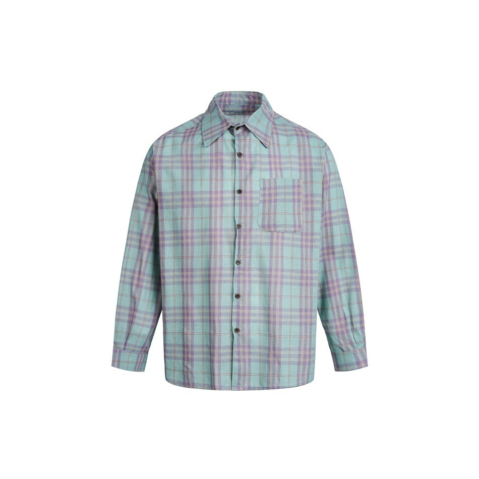 Unisex Boxy Check Shirt made of soft flannel with dropped shoulder and patch chest pocket Mune Fashion