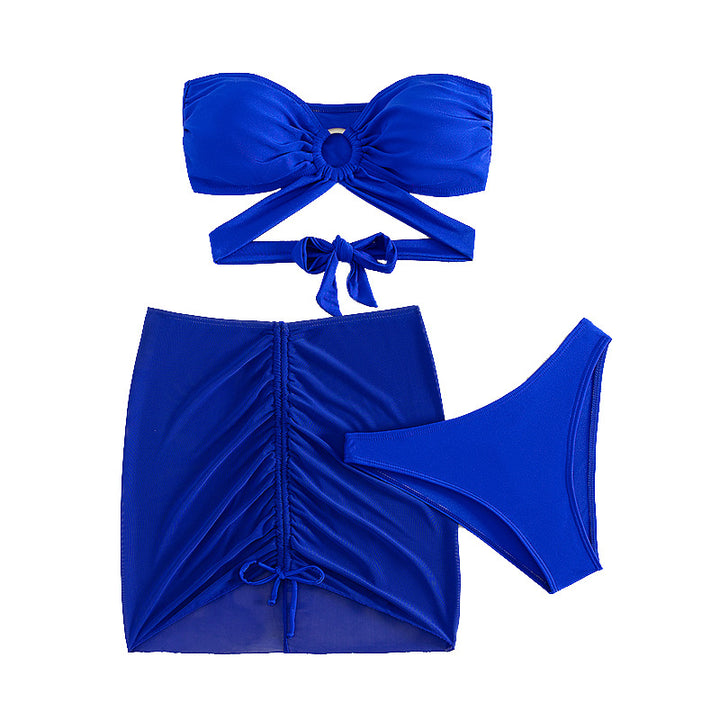 Women's Bandeau Bikini with Playful Wrap Design Mune Fashion