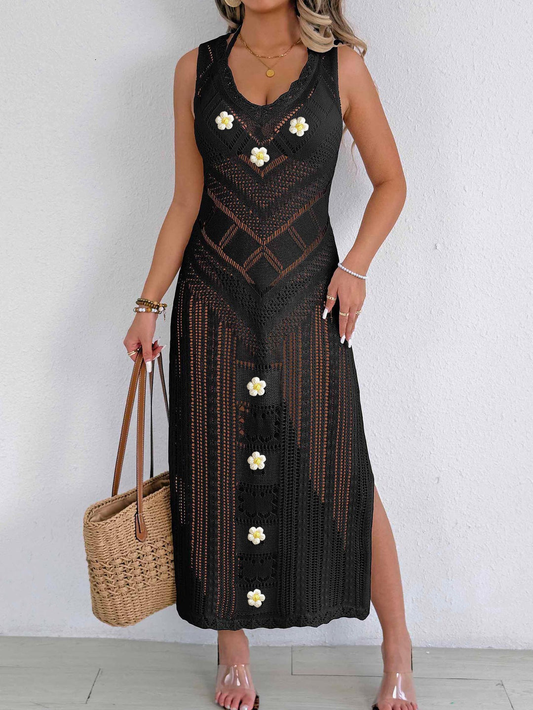 Women’s crochet dress with floral design Mune Fashion