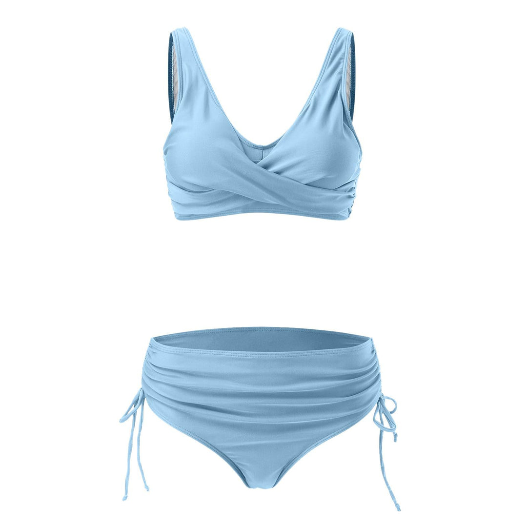 Women High Quality Wrap Bikini Set with Adjustable Bottom Mune Fashion