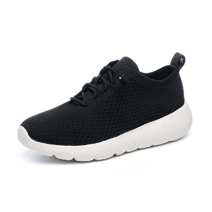 Unisex breathable knit slip-on sneakers with elastic shaft, pull tab and cushioned lightweight sole Mune Fashion