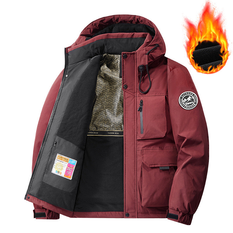 Men's Technical Thermal Parka with Microfleece Lining and Utility Pockets Mune Fashion