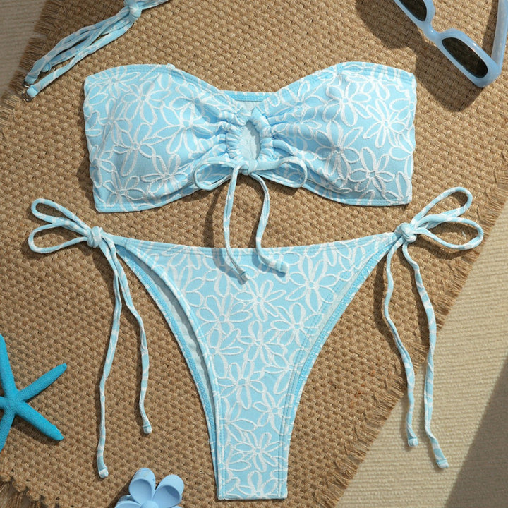 Women’s bandeau bikini set with playful ruffle details Mune Fashion