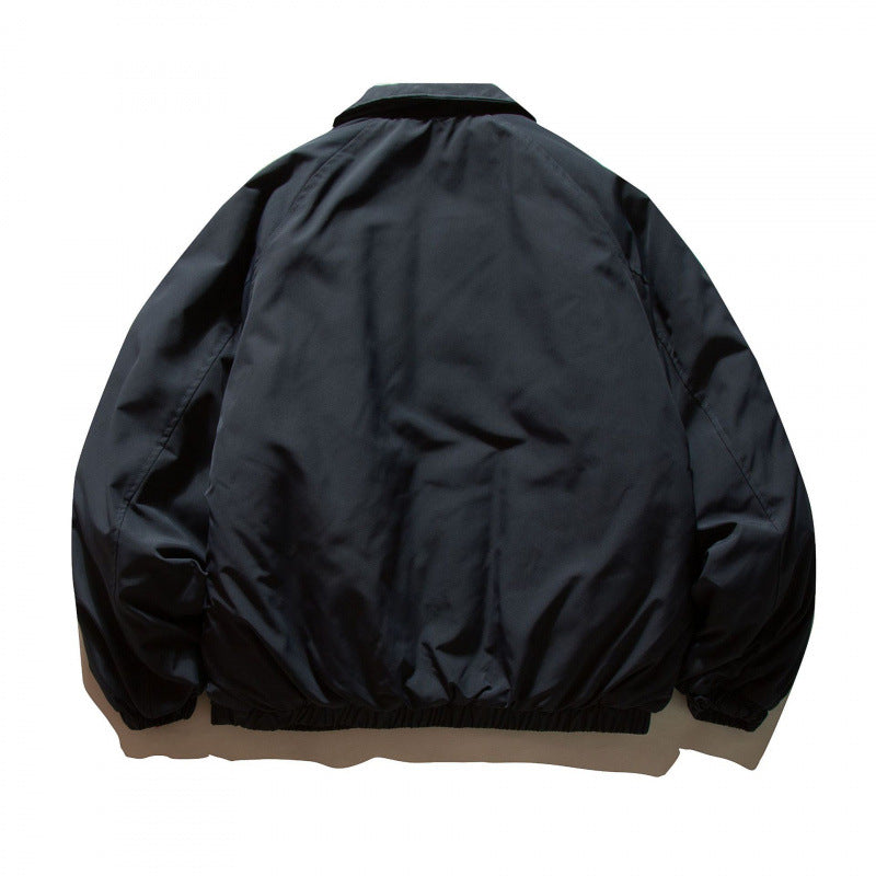 Unisex Boxy-Light Wind Jacket with Shirt Collar, Elastic Hem and Minimalist Shell Mune Fashion