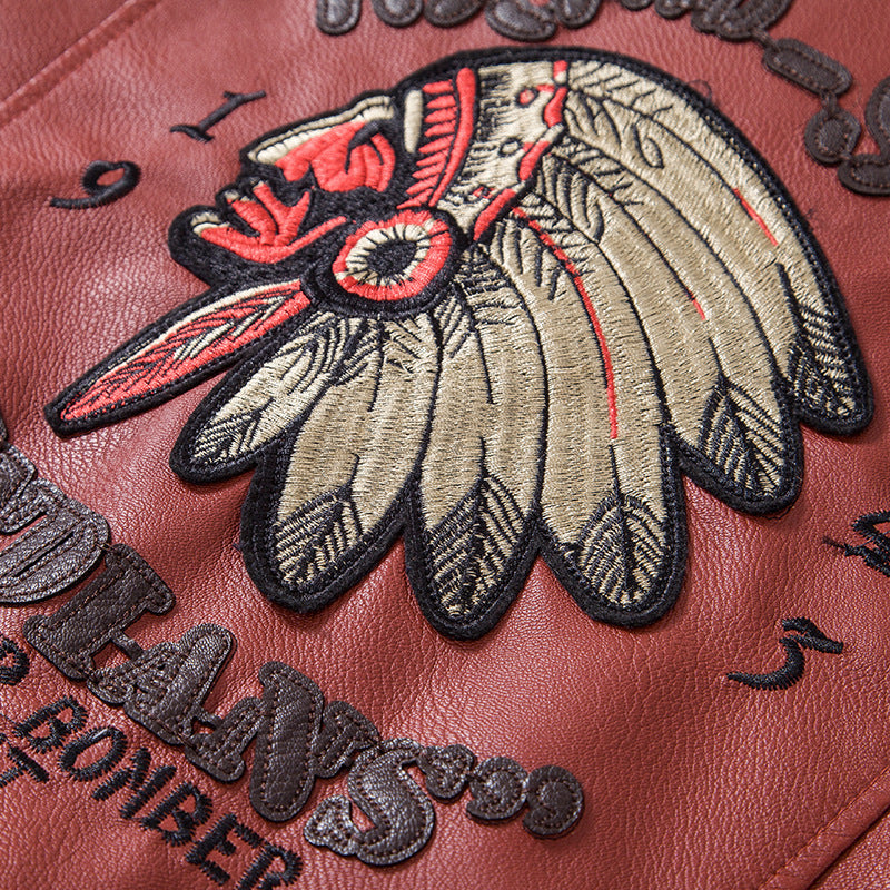 Men's Fashion Bomber Jacket with Embroidered Details Mune Fashion