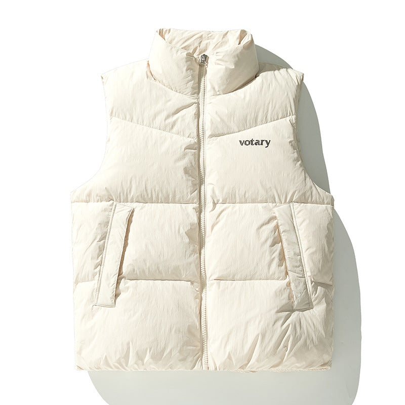 Women Light Quilted Padded Gilet with High Stand-Up Collar, Thermal Filling and Zipper Mune Fashion