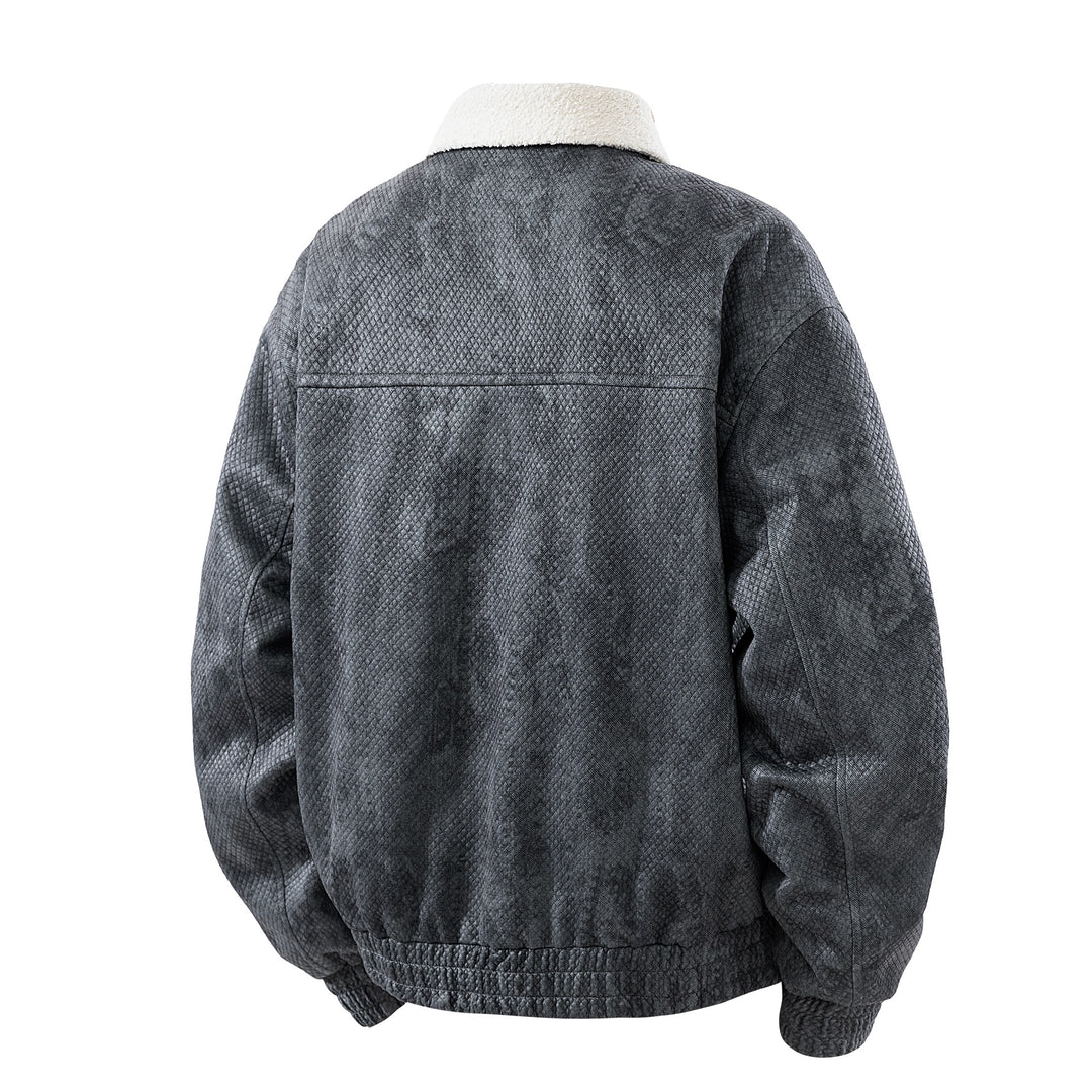 Men's faux leather jacket with quilted details Mune Fashion