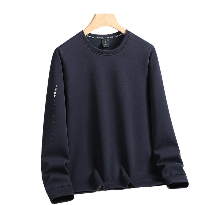 Men's Crew Neck Sweatshirt with Brushed Interior and Slim Hem Mune Fashion