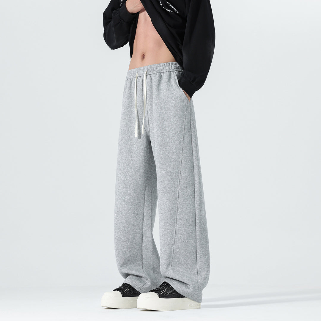 Men's Extra Wide Sweatpants in Palazzo Look with Drawstring Waist and Side Pockets Mune Fashion