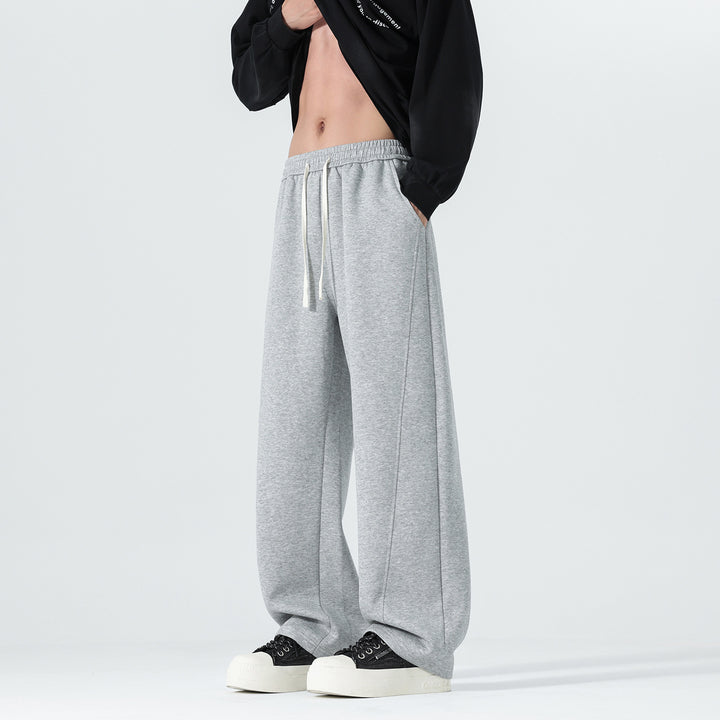 Men's Extra Wide Sweatpants in Palazzo Look with Drawstring Waist and Side Pockets Mune Fashion