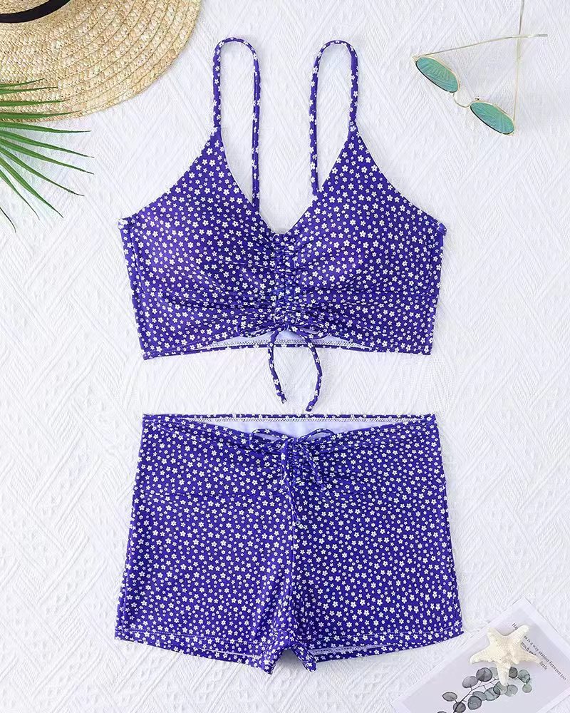 Women's bikini with floral ruffle design and adjustable straps Mune Fashion