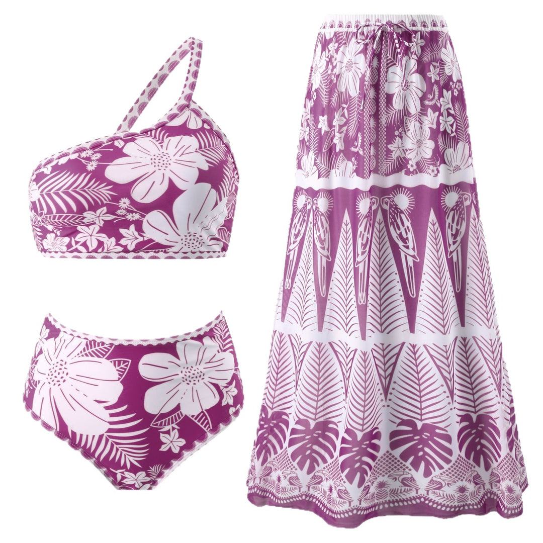 Damen Maxirock mit floralem Print und elastischem Bund Echo Archiv
