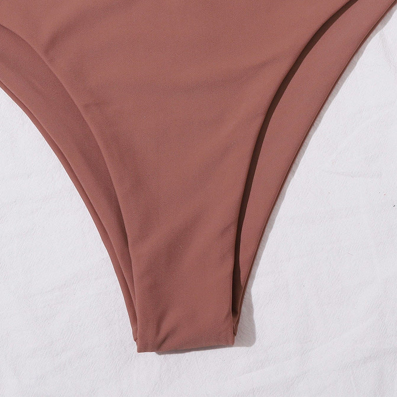 Ladies bandeau bikini set with high cut and elegant wrap detail Mune Fashion
