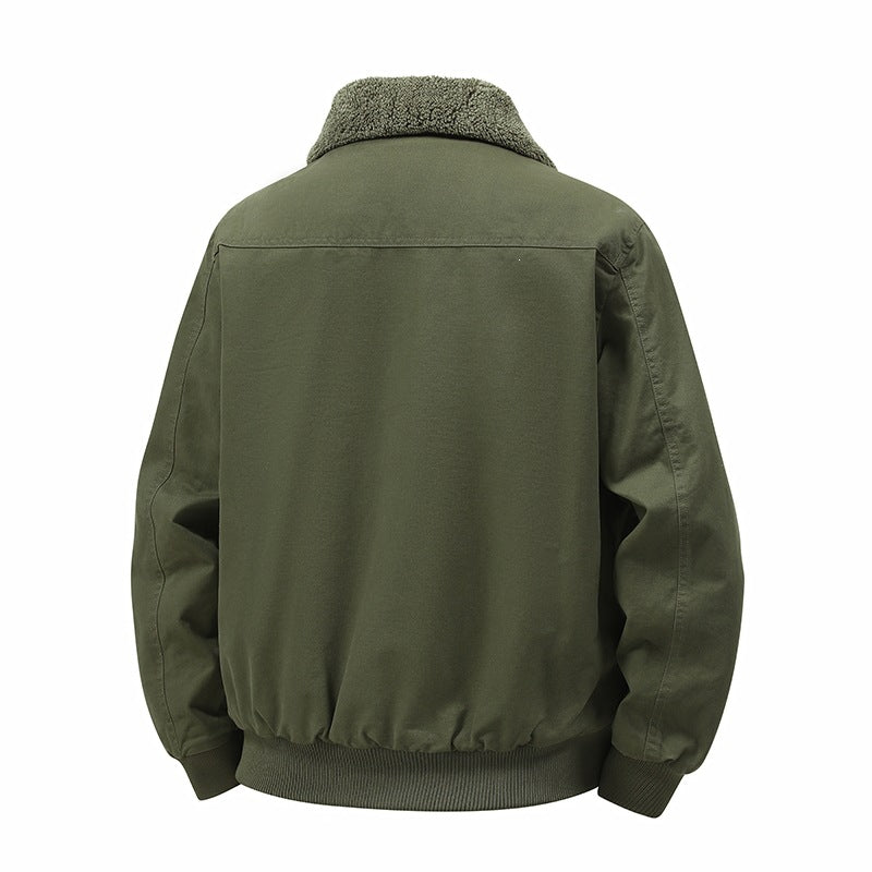 Men's Padded Bomber Jacket with Teddy Lining, Utility Sleeve Pocket & Flap Pockets Mune Fashion