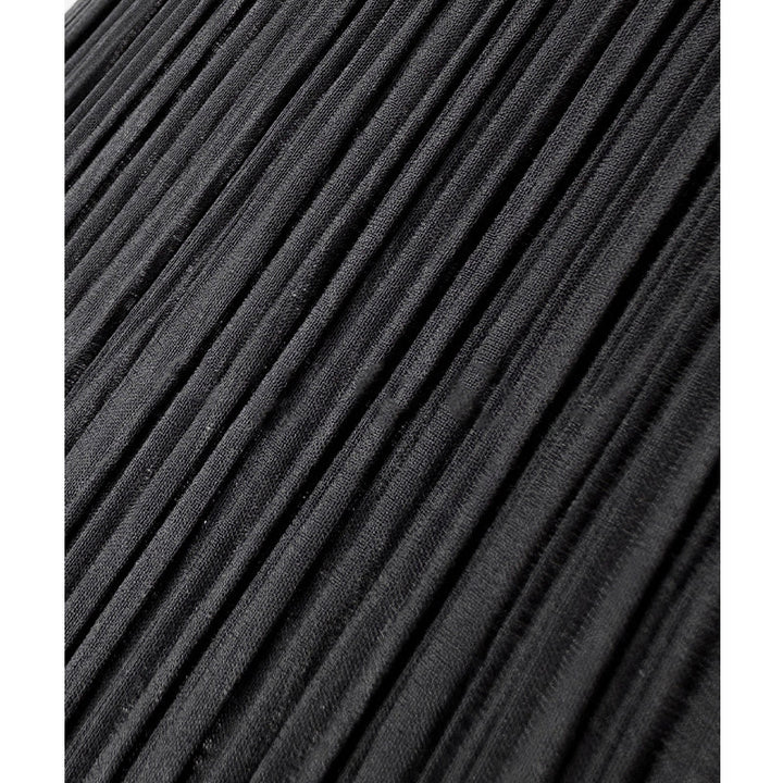 Ladies Elegant Pleated Skirt with Asymmetrical Hem Mune Fashion
