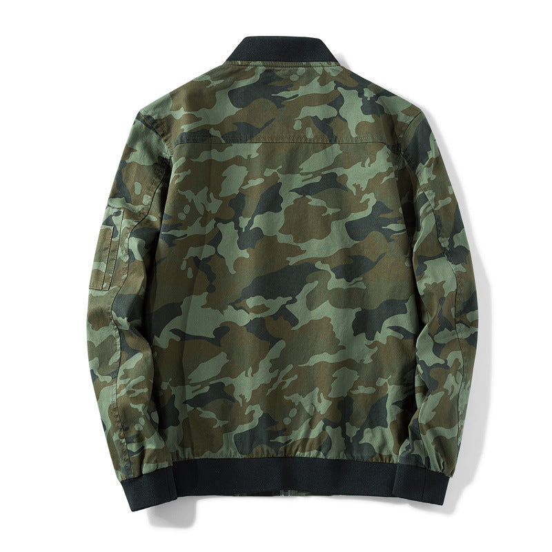 Men's sporty bomber jacket in camouflage design Mune Fashion