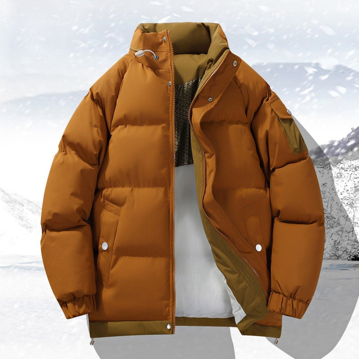 Men's non-padded outdoor quilted jacket with high standing collar insulation and elastic cuffs Mune Fashion