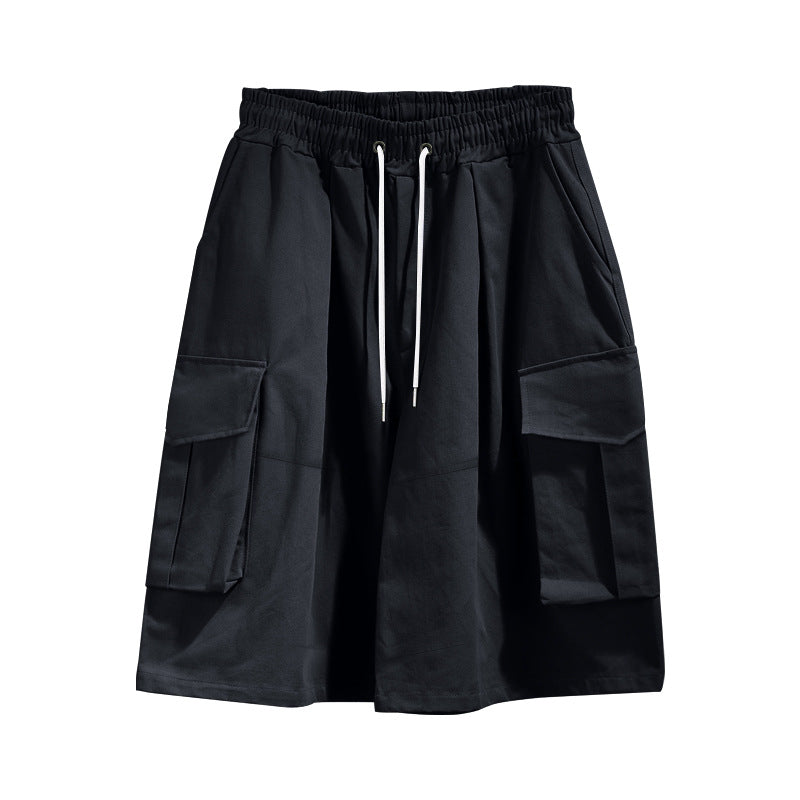 Women nan Cargo-Midi skirt with elastic drawstring waistband and patch flap pockets Mune Fashion