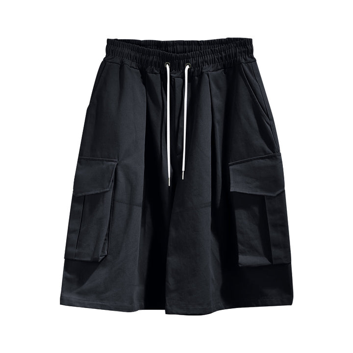 Women nan Cargo-Midi skirt with elastic drawstring waistband and patch flap pockets Mune Fashion