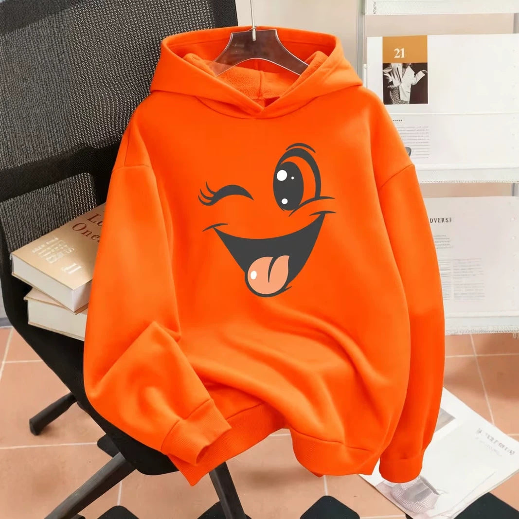 Women Funny Hoodie with Unique Emoji Design Mune Fashion