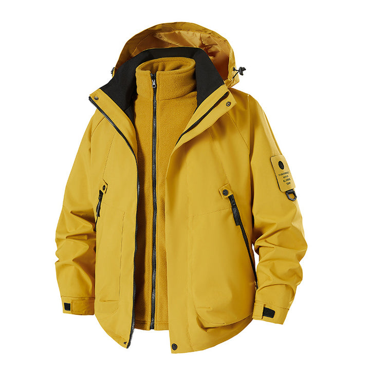 Men's waterproof hardshell jacket with removable thermal fleece vest Mune Fashion