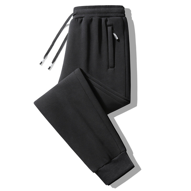 Men's breathable leisure jogging pants with brushed inner lining, drawstring and hidden zip pockets Mune Fashion