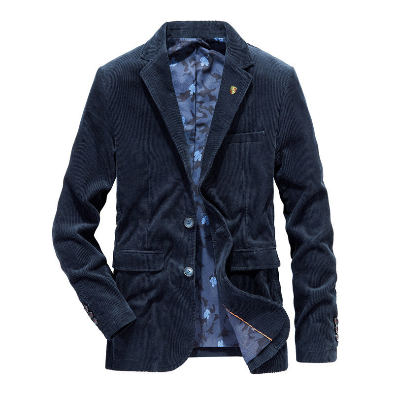 Men's fine corduroy blazer in tailored fit with notch lapels and padded inner pockets Mune Fashion