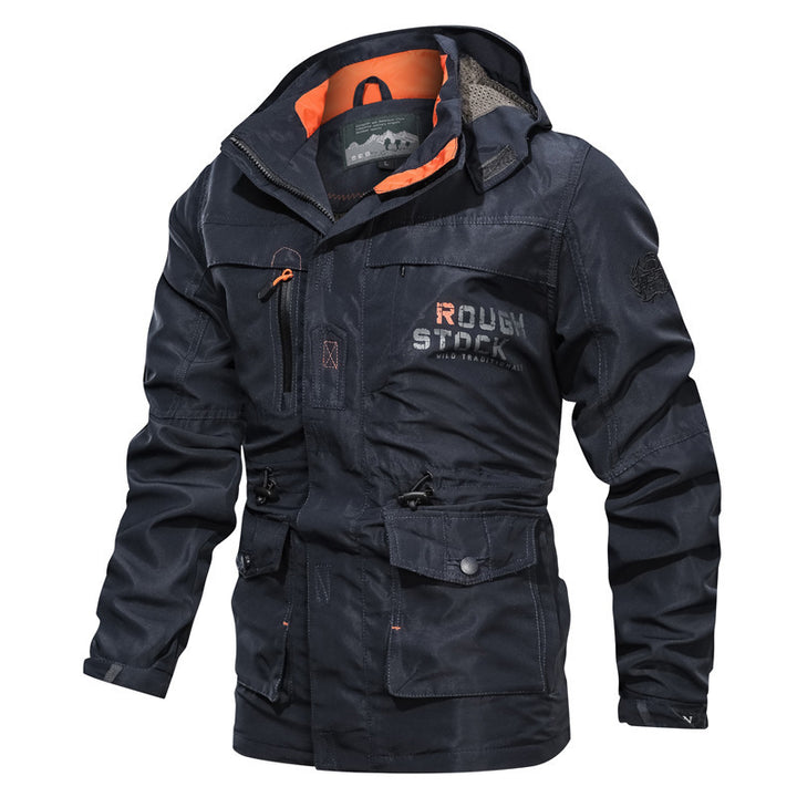 Men's Multi-Functional Canvas Field Parka with Drawstring, Utility Pockets and Hood Mune Fashion