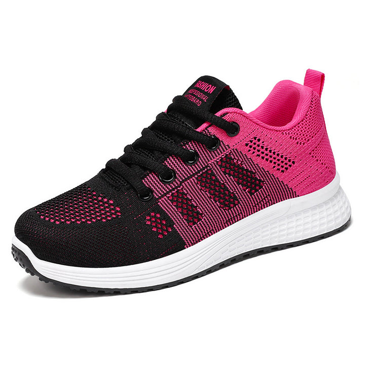 Men's lightweight knit running shoe with visible air cushioning and stable heel support Mune Fashion