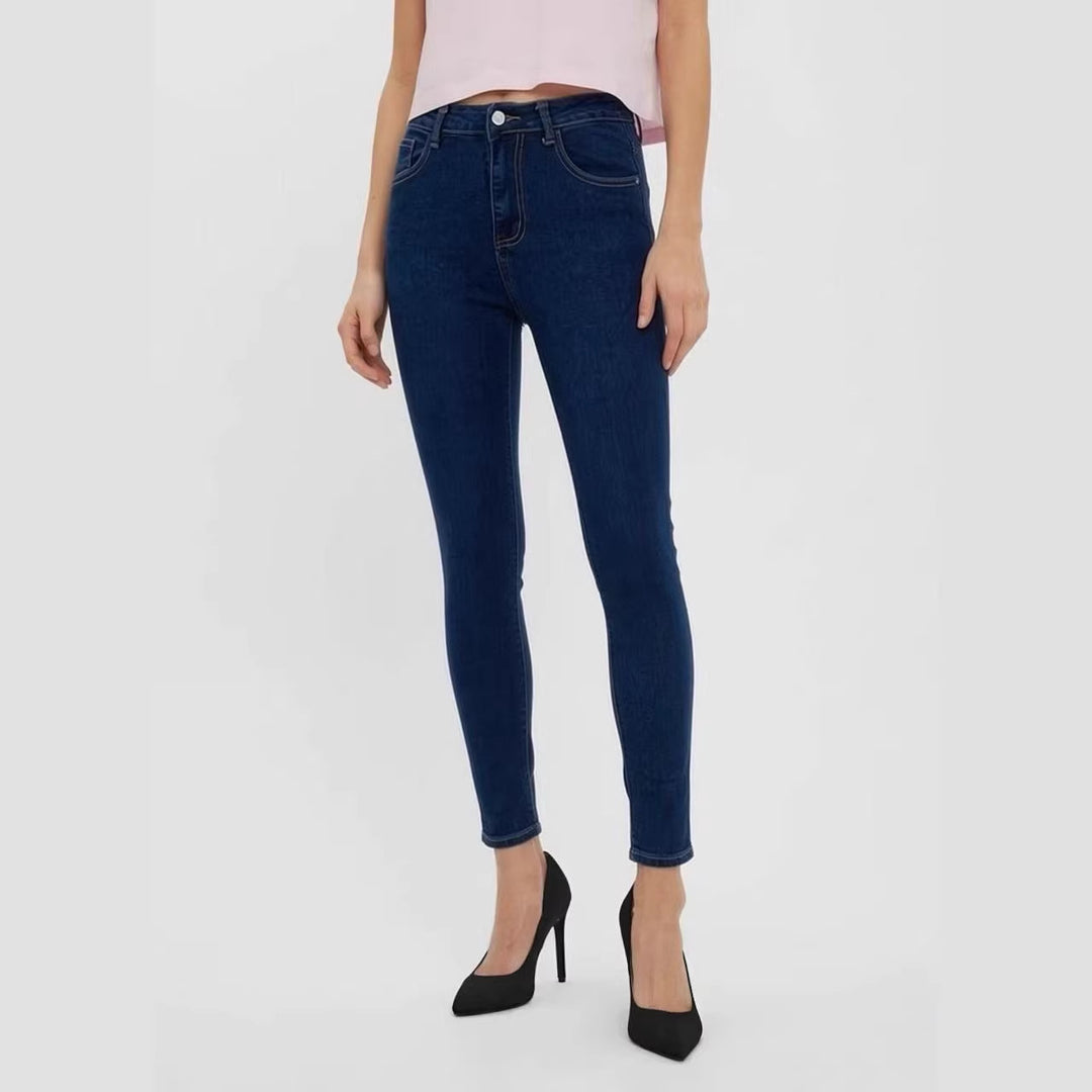 Women's high-waisted skinny jeans with shaping stretch and ankle-length fit Mune Fashion