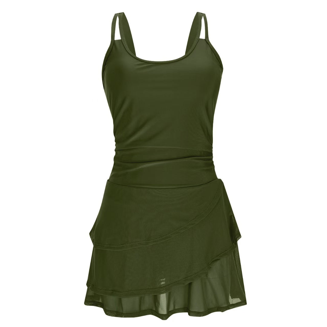 Women's Sporty Swim Dress with Elegant Skirt Mune Fashion