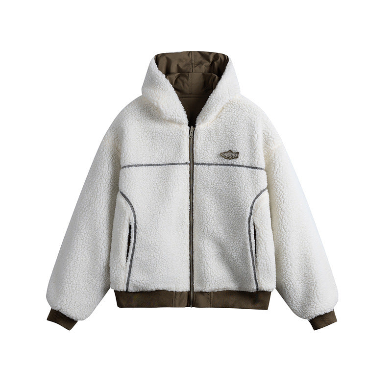 Unisex Oversize Utility Bomber with padded teddy lining and asymmetrical flap pockets Mune Fashion