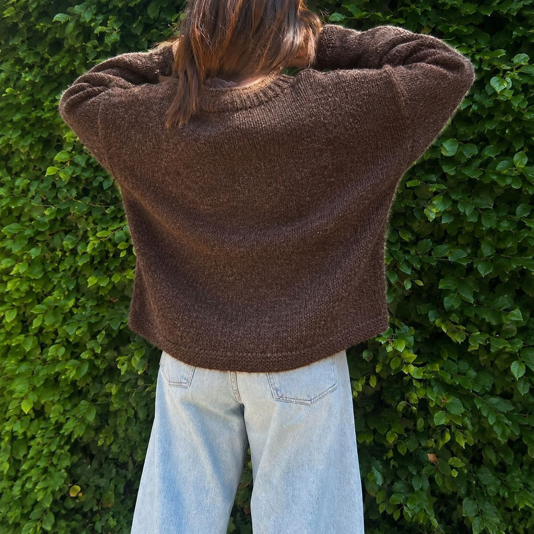 Women's cozy mohair cardigan with pearl buttons and oversized fit Mune Fashion